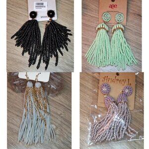 $ 8 trendy statement style fringe tassel earrings variety pick choose- new